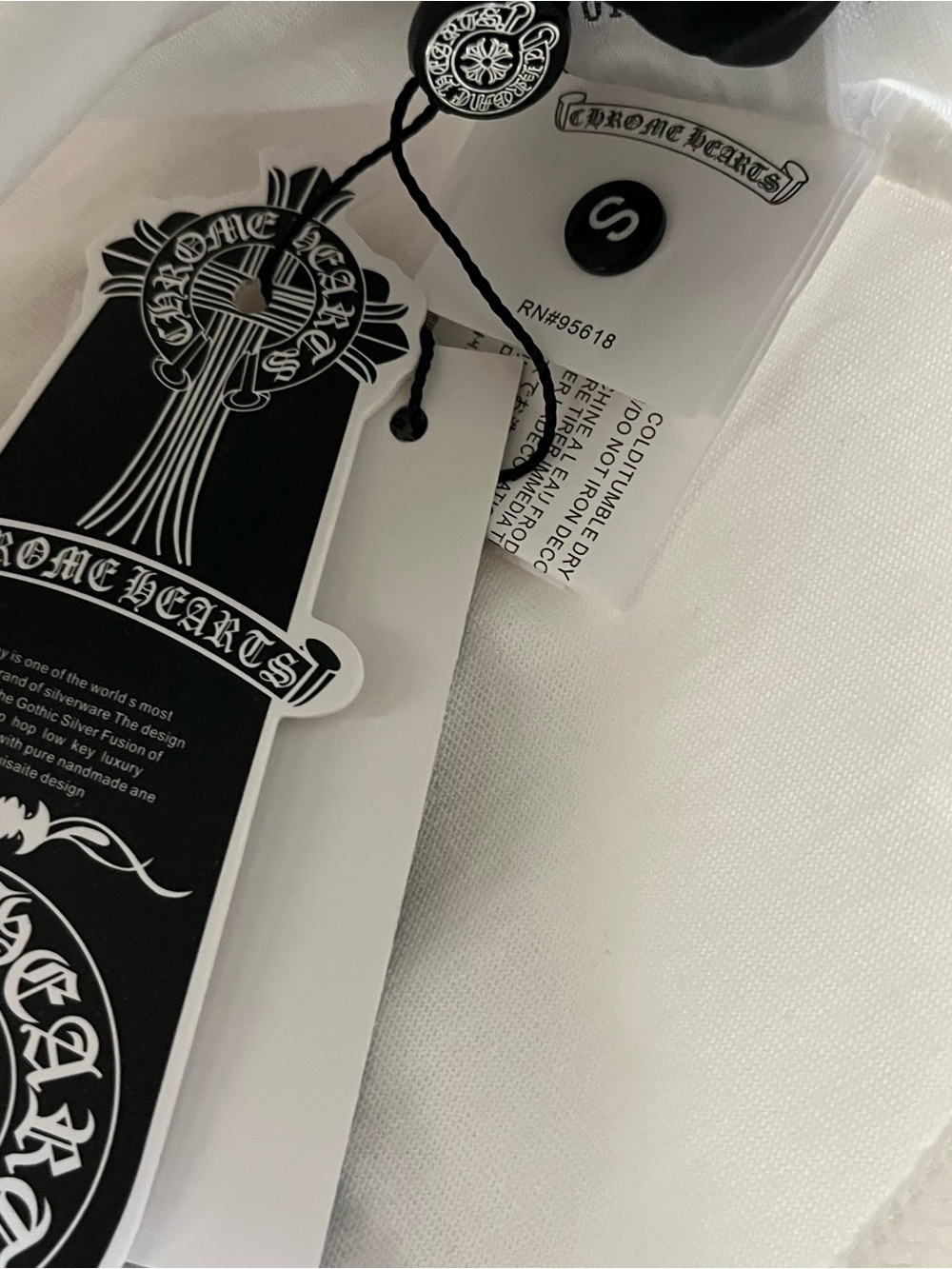 Chrome White Pocket Tee with Black Graphic Accents - Picture 2 of 4